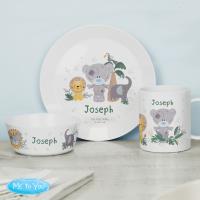 Personalised Tiny Tatty Teddy Jungle Animals Plastic Plate Extra Image 3 Preview